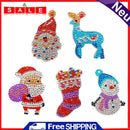 5pcs DIY Full Drill Special Shaped Christmas Diamond Painting Keychain Jewelry