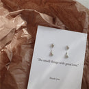 Versatile Not afraid of water Small Two wear Water Drop Earrings Smooth surface