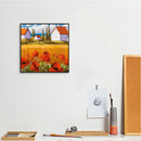 House with Flowers 20X20cm Oil Paint By Numbers Picture DIY Painting Crafts