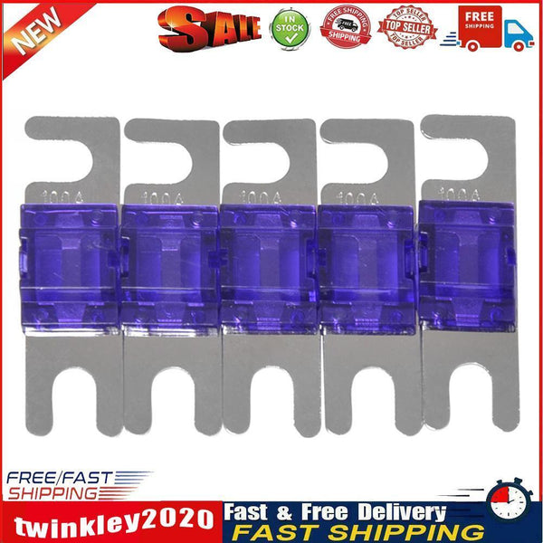 5pcs Nickel Plated Car Audio 32V AFS Mini ANL Fuses Auto Stud Fuses (100A) Newly