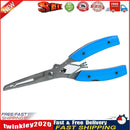 Stainless Steel Fishing Pliers Fishing Line Cutter Hook Remover (Blue) Newly