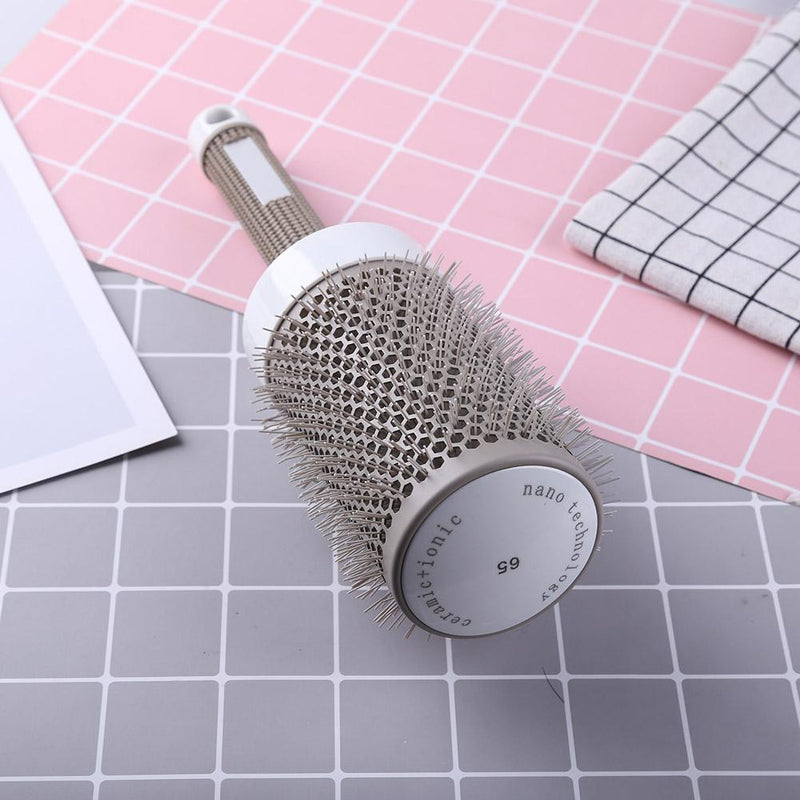 Pro Hair Brush High Temperature Resistant Ceramic Iron Round Comb (65mm) Newly