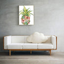 Partial Cross Stitch 14CT DIY Pineapple Flower Stamped Needlework Craft Home Art