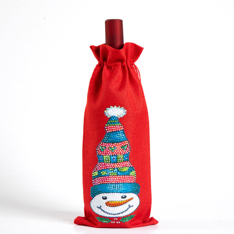 DIY Special Drill Diamond Painting Christmas Wine Bottle Covers (TB003) Newly