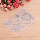 DIY Flower Pattern Transparent Silicone Stamp Album Photo Cards Decor Gifts