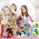 2 Layers Easter Egg Tray Party Dessert Cupcake Display Holder (B Flower)