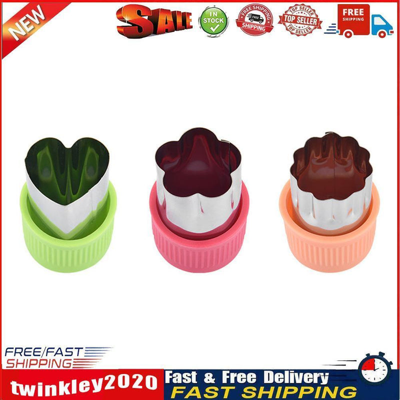 3pcs Star Heart Rabbit Shape Vegetables Cutter Cooking Baking Molds (C) Newly