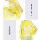 Emergency Rain Poncho Waterproof Coat Cape Disposable for Camping (Yellow)