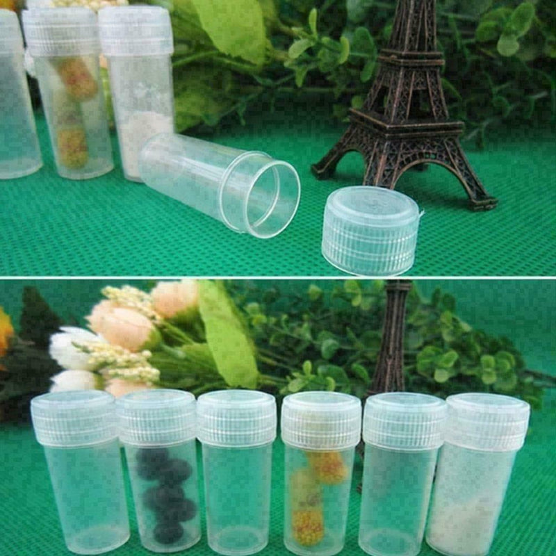 Plastic sample bottle test tube mini vials storage container W2B9 Sale L4E5 M5H3