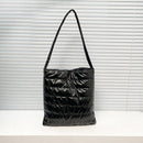 Quilted Padded Lattice Armpit Bag Ruched Large Capacity Shoulder Bag (D)