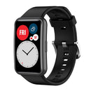 Silicone Bands+Buckle Watchband Replace for Huawei Watch Fit Strap (Black) Newly