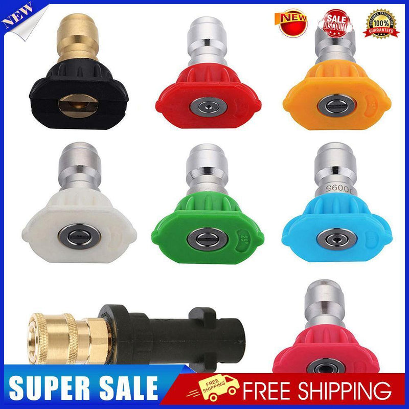 Pressure Washer Gun Adapter+7pcs Nozzle Tips for Karcher K2 K3 K4 K5 K6 K7