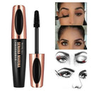4D Silk Fiber Eyelash Mascara Waterproof Length Thick Long Lasting Smudge-Proof