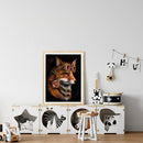 11CT 3 Beach Printed Full Embroidery Fox Needlework Home DIY Cross Stitch Kit