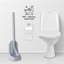 Toilet Brush Wall Mounted & Base 360 Silicone Deep Cleaning Brush (Gray) Newly