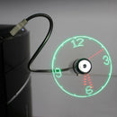USB Mini Flexible Time Clock Fan with LED Light - Cool Gadget Adjustable