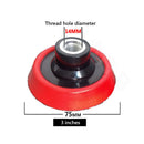 M14 Thread Sanding Disc Buffing Pad 75mm Polisher Backing Plate (3 inch) Newly