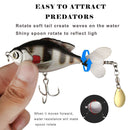 Segment Soft Rotating Tail Fish Bait VMC Hooks Popper Rotate Tail Fishing Lure
