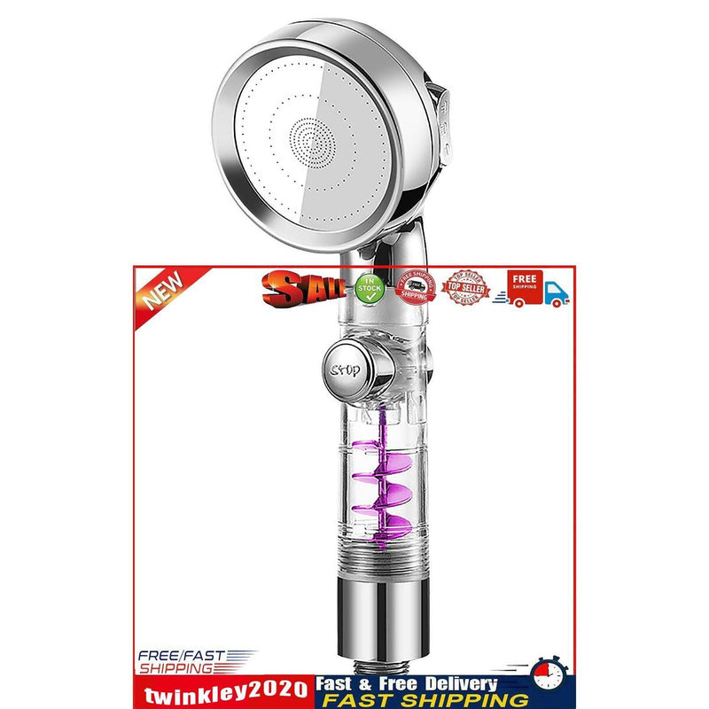 High Pressure Shower Heads Handheld Turbo Fan Spray Shower Head Nozzle (B) Newly