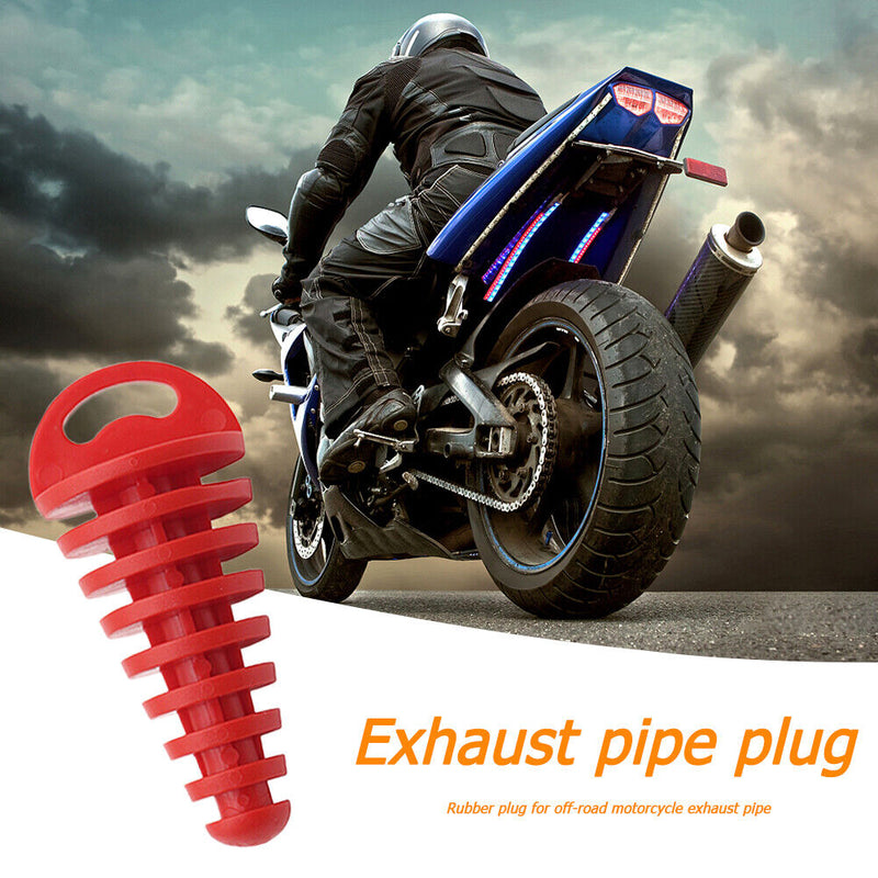 Motorcycle Exhaust Pipe Air-bleeder Plug Muffler Wash Plug Small (Red) Newly