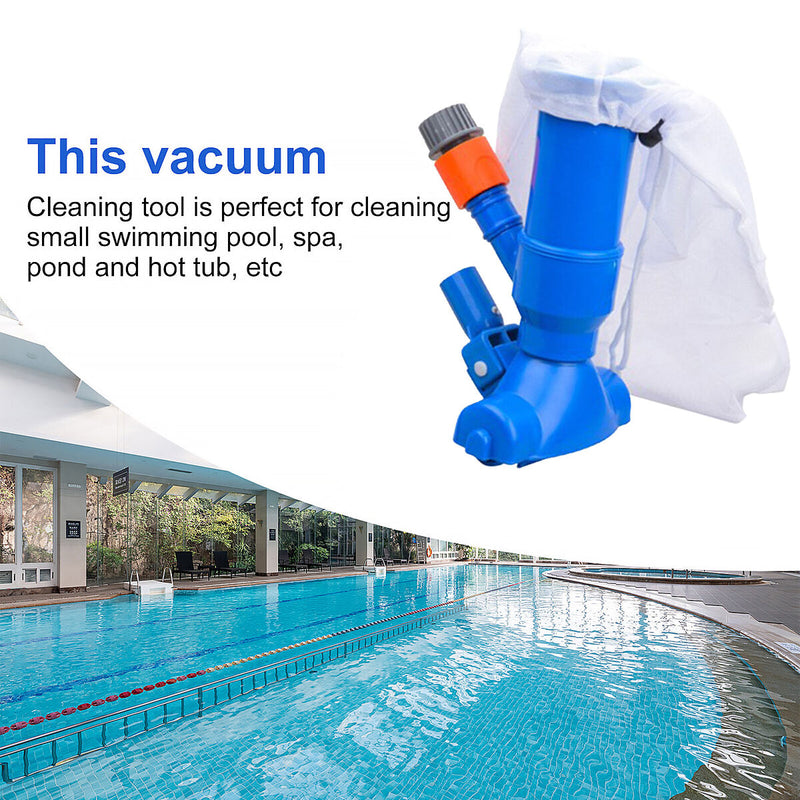 Pool Vacuum Cleaner Kit - Attaches to Hose Fountain Cleaning Tool (1 US) Newly