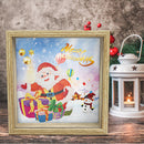 Wooden Diamond Painting Piggy Bank DIY Coin Money Saving Box Cute Kid Xmas Gifts