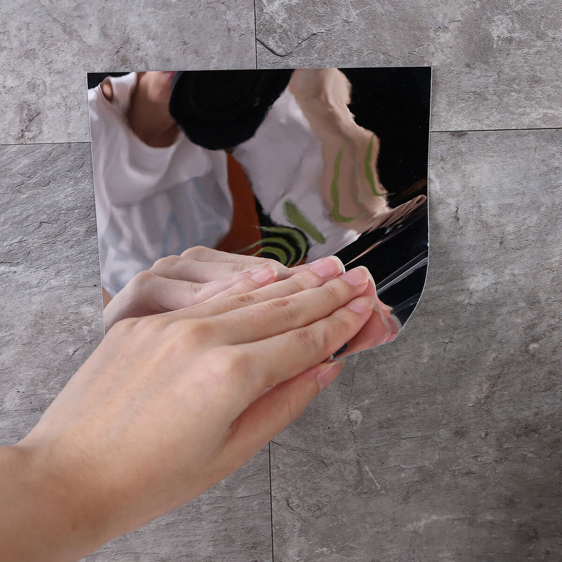 6"" Mirror Tiles 32 Pack Mirror Sheets Non Glass Mirror Tiles Self Adhesive