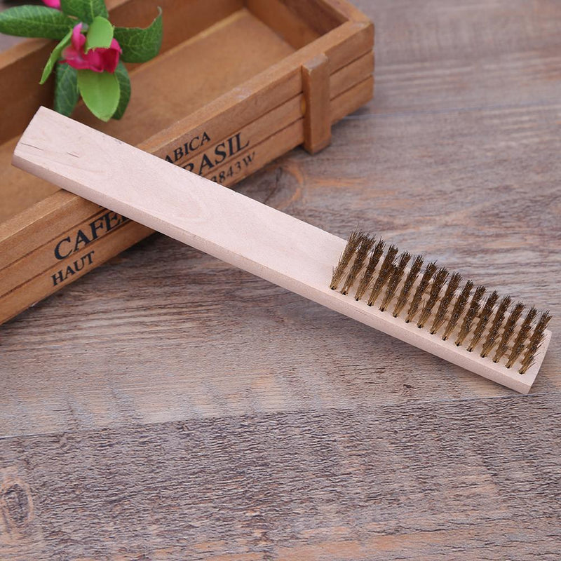 Copper Plating Wire Brush for Cleaning and Polishing Wood Handle DIY Tool