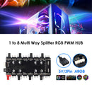 5V/3 Pin ARGB Fan PWM HUB 1 To 8 Ports Splitter for PC Motherboard (4D)