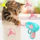 Cats Interactive Toys Flying Saucer Luminous Dragonfly Disc (Light Blue) Newly