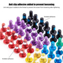 12x MTB Bike Disc Brake Rotor Bolts T25 M5x10mm Alloy Steel Screws (Green) Newly
