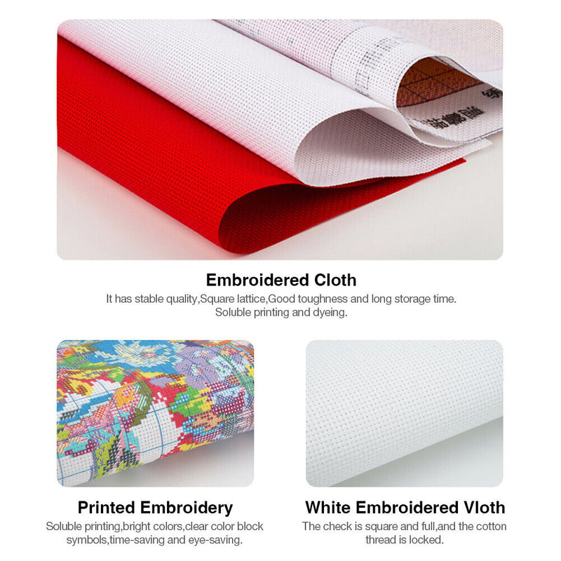 Cross-Stitch Kits Printed Canvas Tea Cake Embroidery DIY 14CT Stamp (J341)