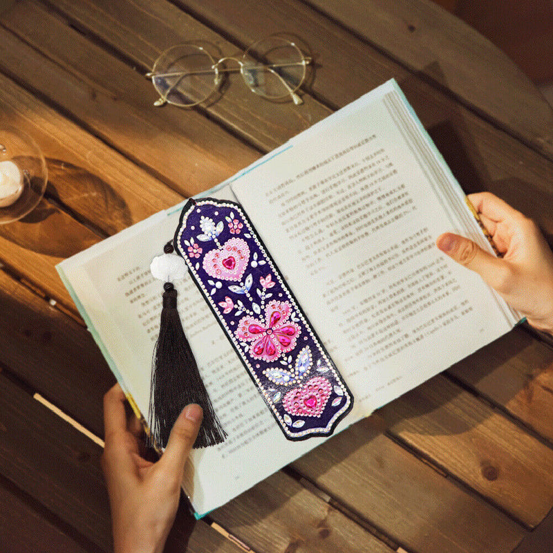 DIY Heart Butterfly Special Shaped Diamond Painting Bookmark Cross Stitch Newly