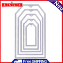 5PC Sewing Frame Cutting Metal Dies Stencils for DIY Scrapbooking Alb