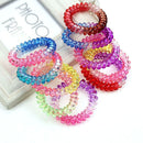 Women Fashion Elastic Ponytail Holders Hairbands Gradient Rubber Telephone Wire