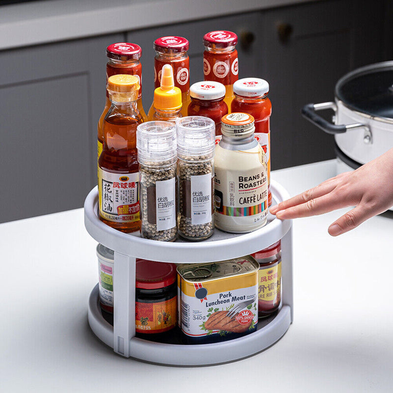 Storage Rainer Rotation Item Organizer Storage Tray for Kitchen Bathroom Bedroom