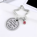 Diamond Round Engraved Mum Key Chains Keyring Mother's Day Keychain