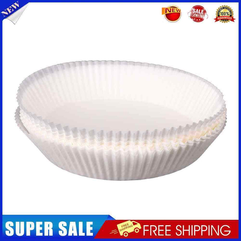 50x Air Fryer Disposable Paper Liner Wood Pulp Steamer Baking Mats (White)