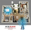 Gain 50 Miles Booster Digital TV Antenna DTV Box Freeview Signal Thin HD TV