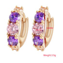 Zircon Earrings Hot Colorful Flower Ear Ring Ear Stud Ear Clip
