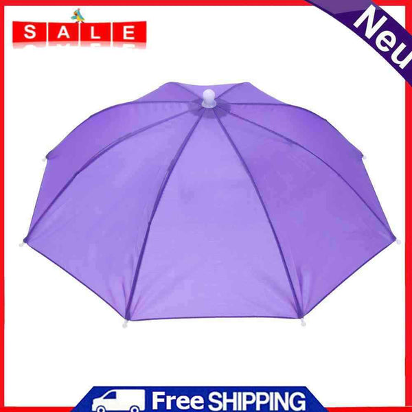 5pcs Head Umbrella Anti-Rain Fishing Anti-Sun Umbrella Hat (C)