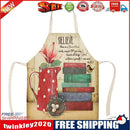 Kitchen Linen Apron Books Print Home Restaurant Cooking Baking Cleaning Bib