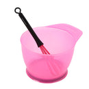 5pcs Hair Dye Bowl +3 Brushes + 1 Ear Shield Combo Set Coloring Tint (Pink)