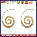 Fashion Spiral Ear Hook Exaggerated Women Geometric Gear Drop Earrings Jewelr