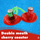 Cherry Coasters Inflatable Swimming Pool Float Cocktail Drink Cup Holder