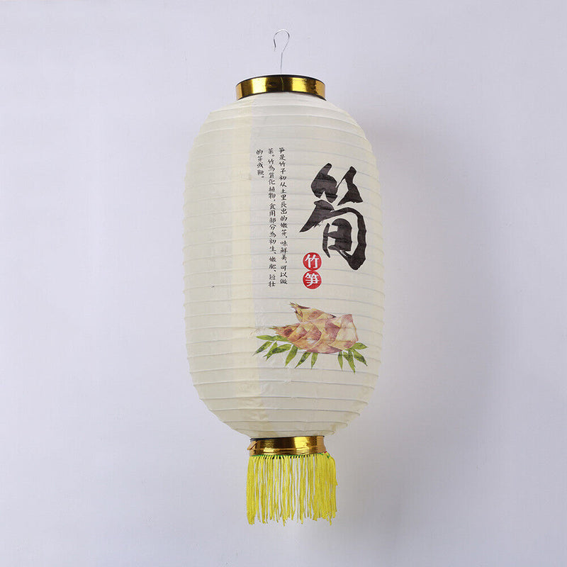 Japanese Lantern with Tassel Waterproof Festival Hanging Light Decor (N) Newly