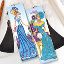2pcs DIY Diamond Painting Leather Bookmark Lady Special-shaped Drill Book Mar