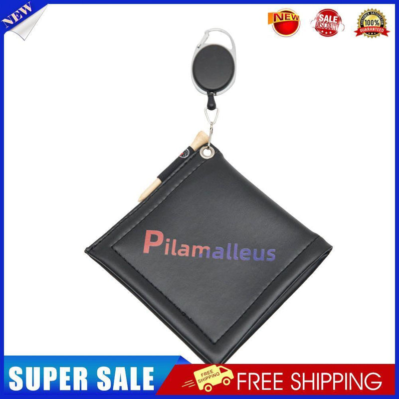 Golf Ball Cleaning Towel Sports Golf Club Head Wiping Cloth Cleaner (Black)