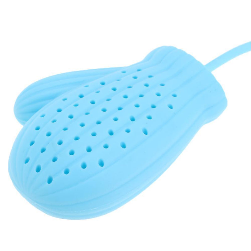 Silicone Christmas Kitchen Coffee Filter Infuser Gloves Tea Strainer (Blue)