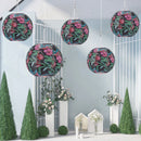 8 inch LED Solar Lantern Waterproof Pendant Decor (Tropical Rain Forest A) Newly